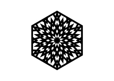 White Geometric Glyph Sign