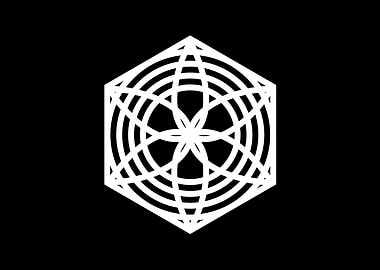 Black Geometric Glyph Rune