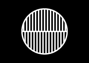 White Geometric Glyph Sign