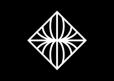 White Geometric Glyph Sign