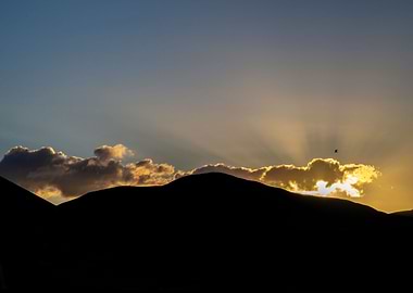 Sunset on the roof terrace