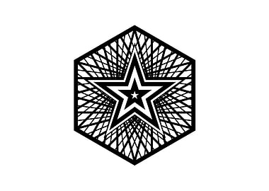 Black Geometric Glyph Rune