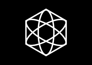 White Geometric Glyph Sign