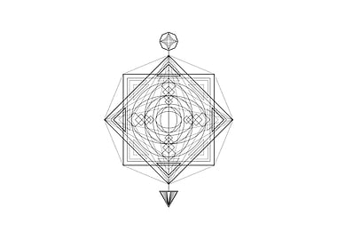 Black Geometric Glyph Rune