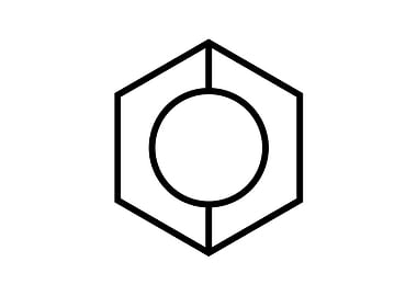 White Geometric Glyph Sign