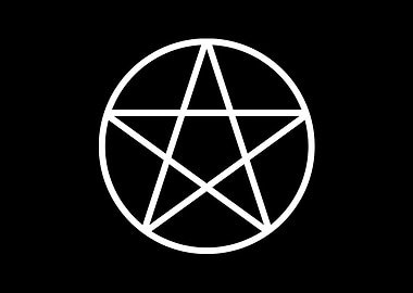 White Geometric Glyph Sign