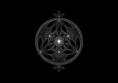 White Sacred Geometry Seal
