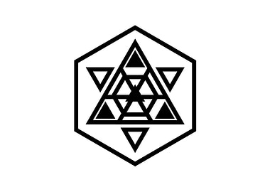 Black Sacred Geometry Rune