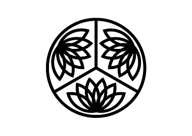 White Geometric Glyph Sign