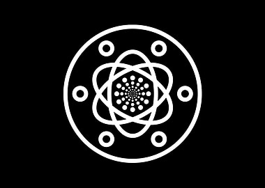 White Geometric Glyph Sign