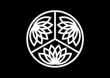 White Geometric Glyph Sign