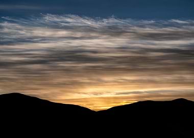 Summer sunset on the roof