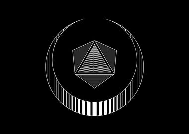 Black Sacred Geometry Rune