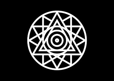 Black Geometric Glyph Rune