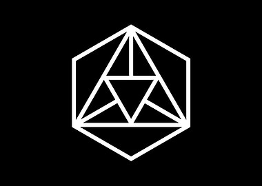 Black Geometric Glyph Rune