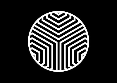 Black Geometric Glyph Rune