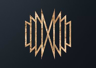 Gold Sacred Geometry Glyph