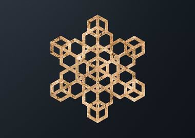 Gold Sacred Geometry Glyph