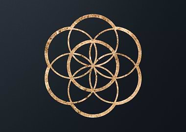 Gold Glyph Mandala Rune