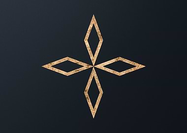 Gold Glyph Mandala Rune