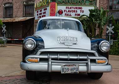 Vintage police car