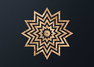 Gold Geometric Glyph Rune