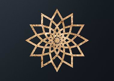 Gold Sacred Geometry Glyph