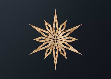 Gold Geometric Glyph Rune