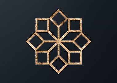 Gold Sacred Geometry Glyph