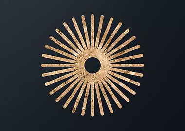 Gold Sacred Geometry Glyph