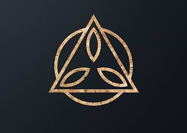 Gold Glyph Mandala Rune