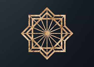 Gold Glyph Mandala Rune