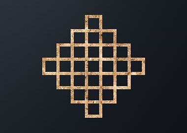 Gold Sacred Geometry Glyph