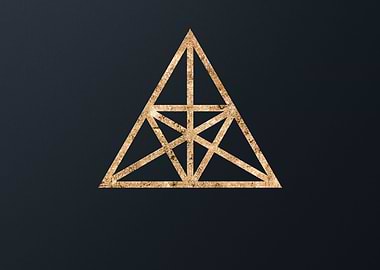 Gold Geometric Glyph Rune