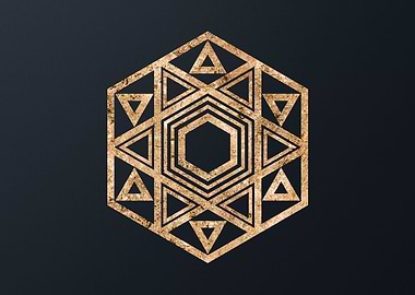 Gold Geometric Glyph Sigil
