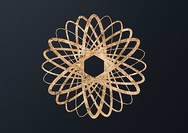 Gold Sacred Geometry Glyph