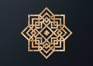 Gold Sacred Geometry Glyph