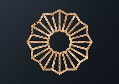 Gold Geometric Glyph Rune