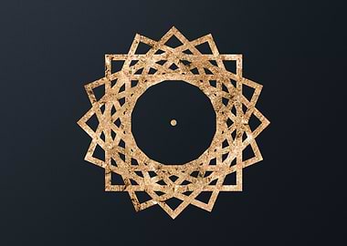 Gold Geometric Glyph Rune