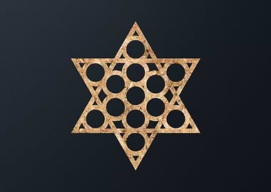 Gold Sacred Geometry Glyph