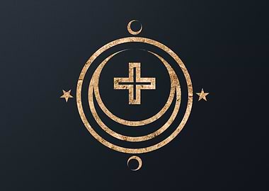 Gold Glyph Mandala Rune