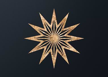 Gold Geometric Glyph Rune