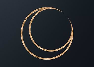 Gold Geometric Glyph Sign