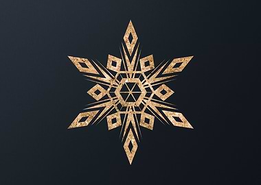 Gold Sacred Geometry Glyph