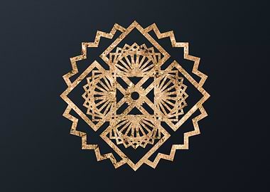 Gold Geometric Glyph Rune