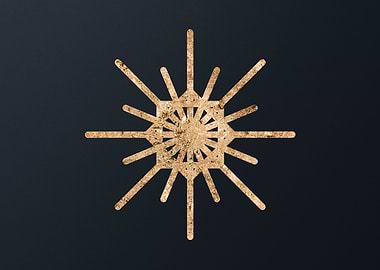 Gold Sacred Geometry Glyph