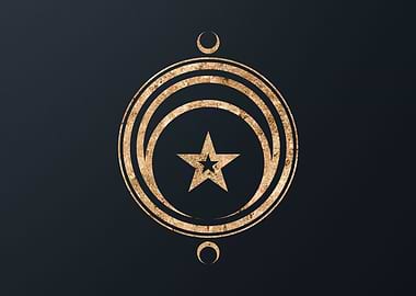 Gold Glyph Mandala Rune