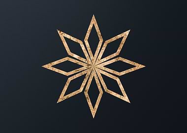 Gold Sacred Geometry Glyph
