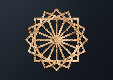 Gold Geometric Glyph Rune