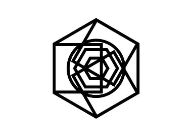 Black Geometric Glyph Rune